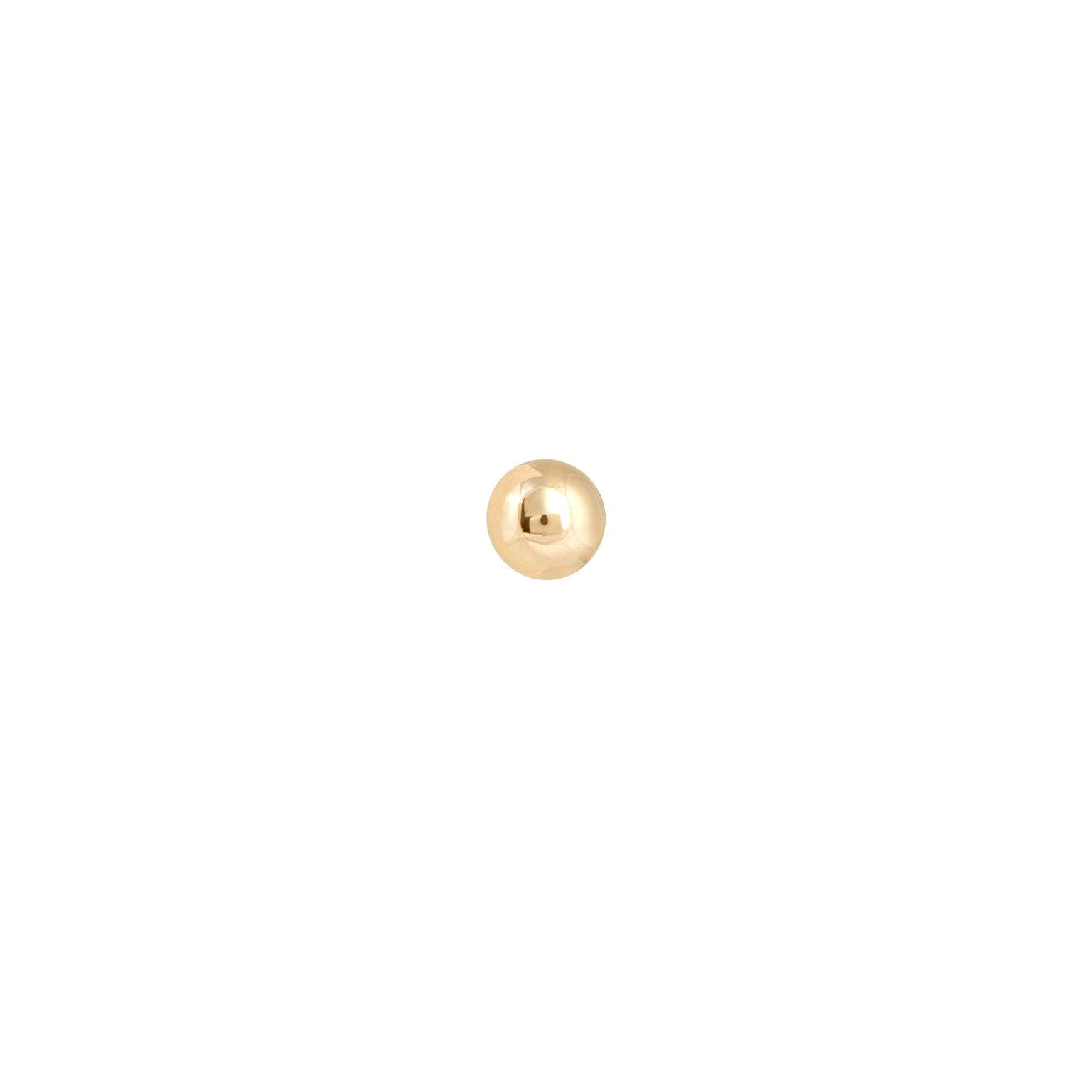 Solid Gold Large Ball Piercing Stud