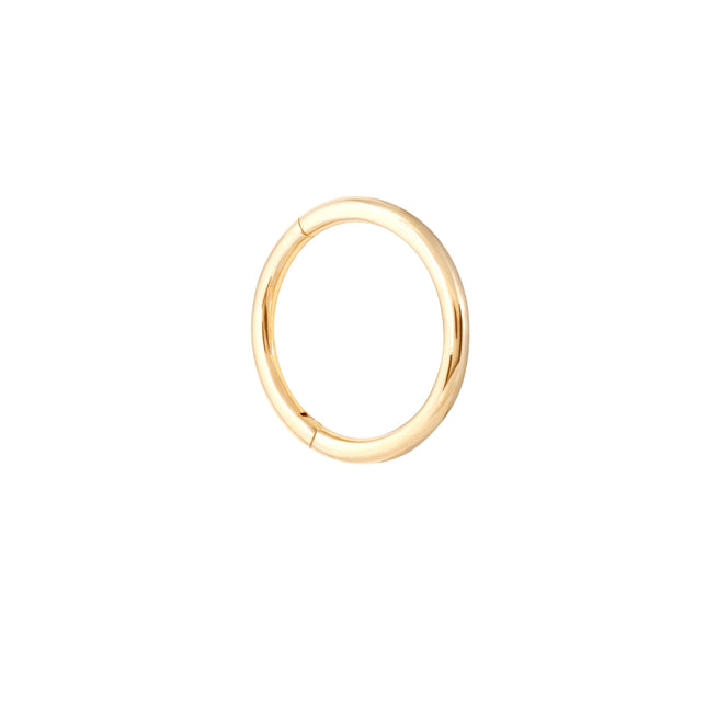 Solid Gold Simple Piercing Hoop