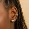 Glimmer Navette Stud Earrings in Silver