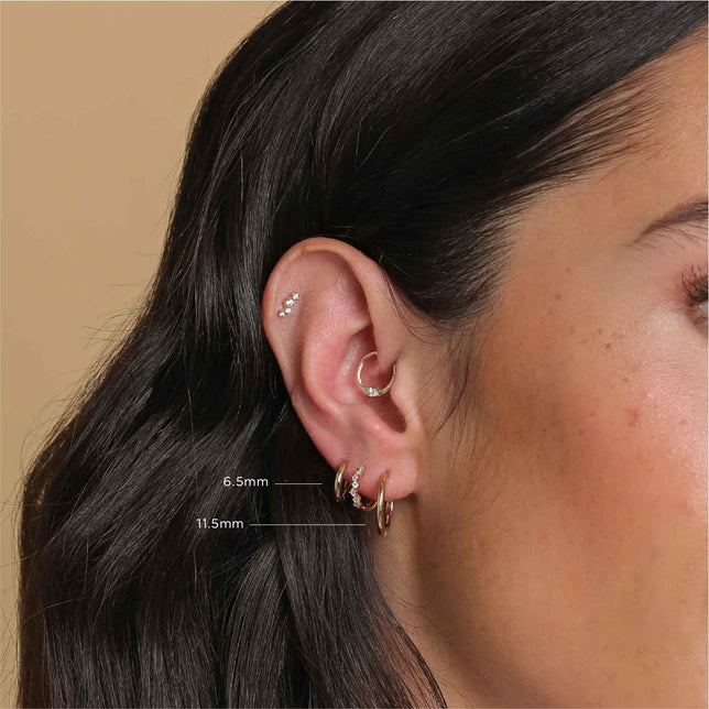 Gold Helix Piercing 14k Gold Cartilage Hoop Cartilage 