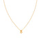 B Initial Pendant Necklace in Gold