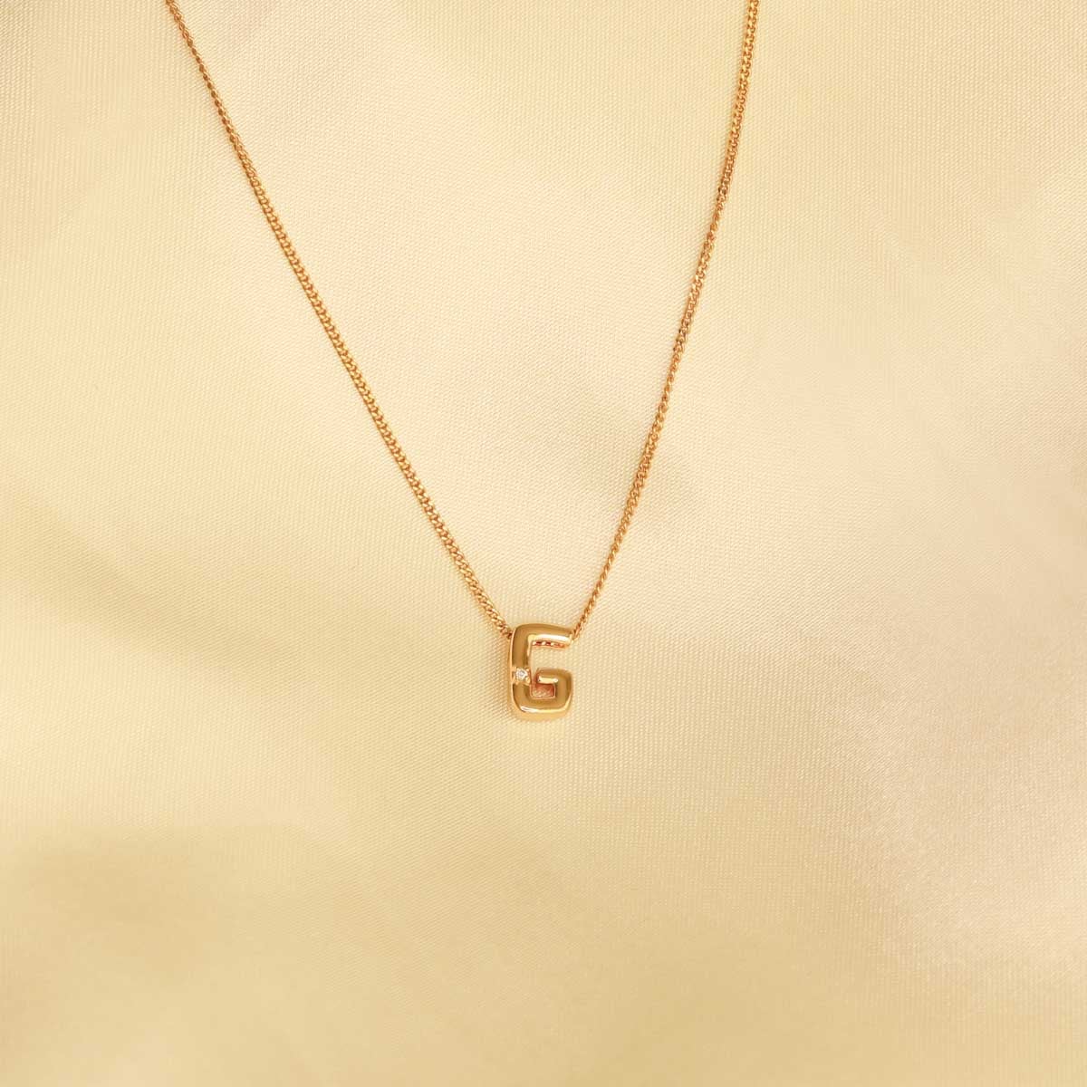 G Gold Initial Pendant Necklace | Astrid & Miyu Necklaces