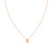 B Initial Pendant Necklace in Rose Gold