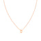 D Initial Pendant Necklace in Rose Gold
