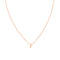 F Initial Pendant Necklace in Rose Gold