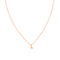 L Initial Pendant Necklace in Rose Gold