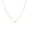 P Initial Pendant Necklace in Rose Gold