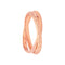 Interlocked Rope & Plain Band Ring in Rose Gold