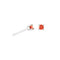 January Birthstone Stud Earrings in Silver with Garnet CZ