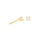 June Birthstone Stud Earrings in Gold with Moonstone CZ