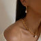 Serenity Pearl Link Chain Necklace in Gold worn by Lea Nguyen