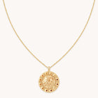 Leo Bold Zodiac Pendant Necklace in Gold