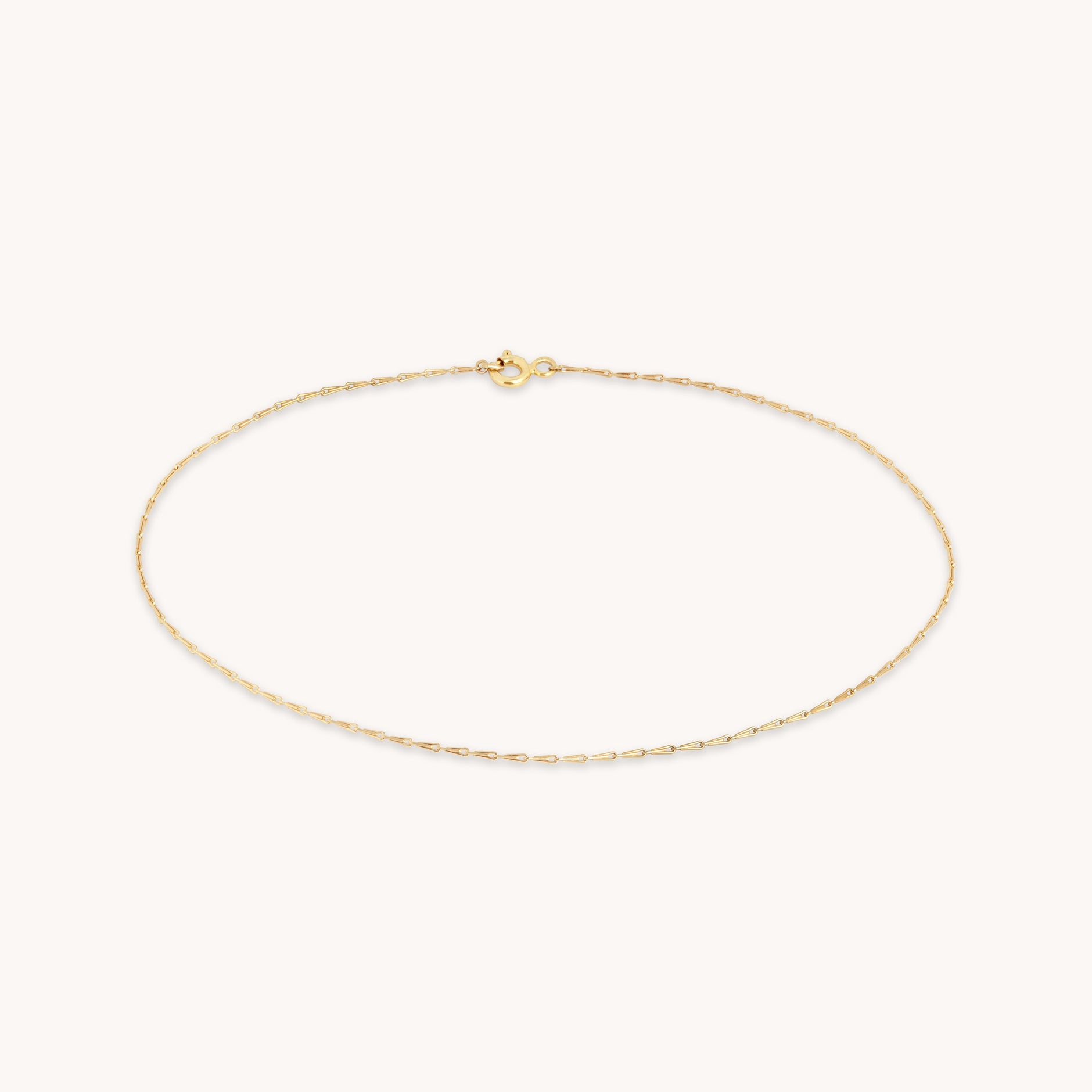 Marylebone Chain Anklet in Solid Gold