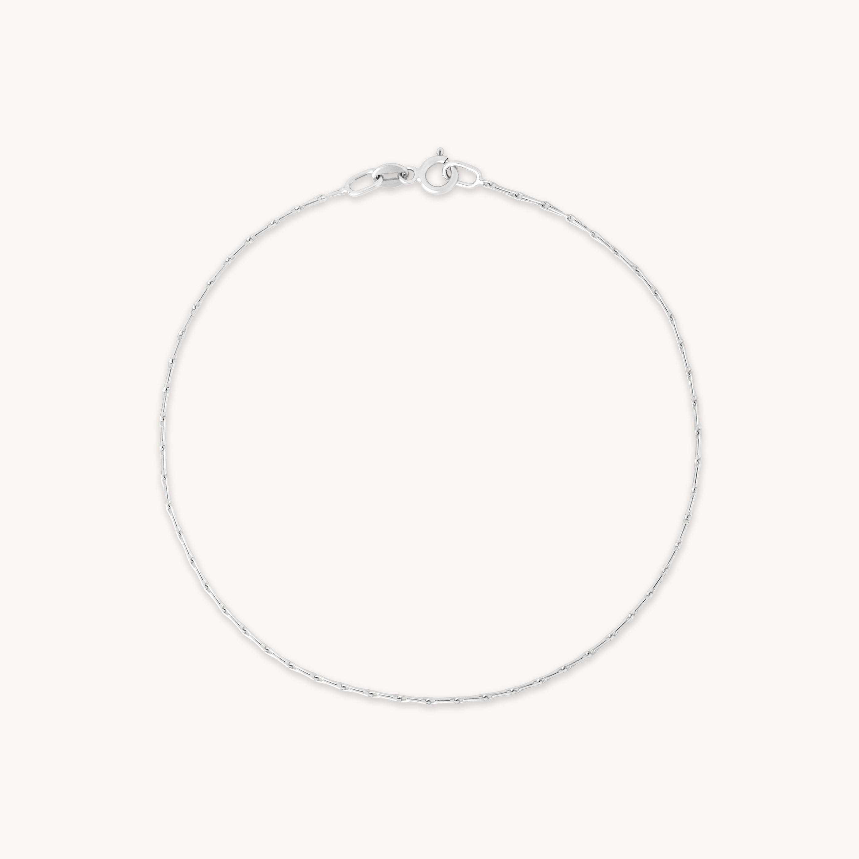 Marylebone Chain Bracelet in Solid White Gold