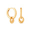 Molten Charm Hoops in Gold