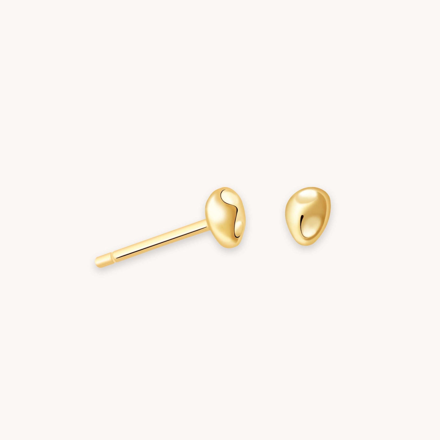 Molten Small Stud Earrings in Gold