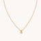 B Initial Pendant Necklace in Gold