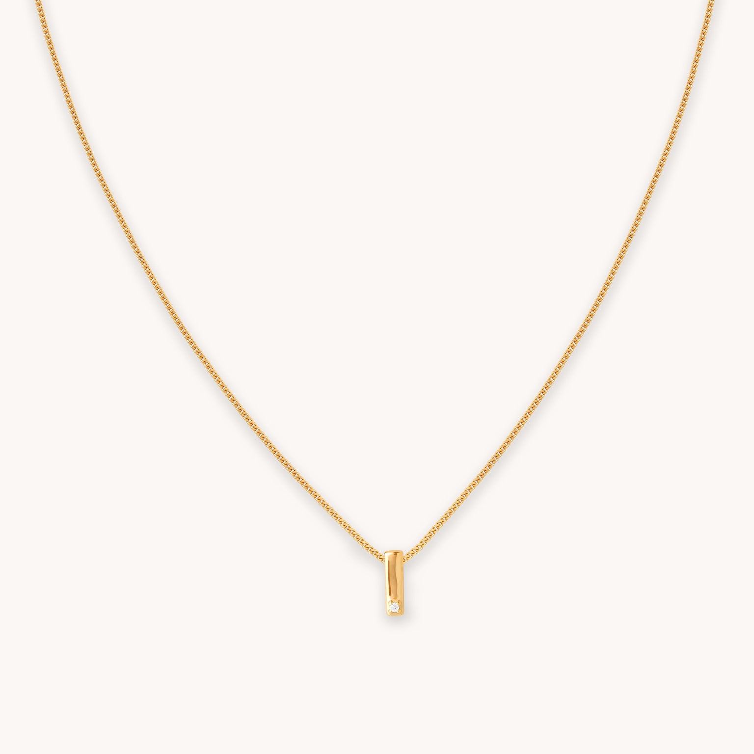I Initial Pendant Necklace in Gold