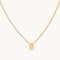 Q Initial Pendant Necklace in Gold