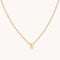 V Initial Pendant Necklace in Gold