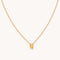 W Initial Pendant Necklace in Gold