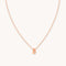 B Initial Pendant Necklace in Rose Gold