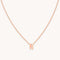 H Initial Pendant Necklace in Rose Gold
