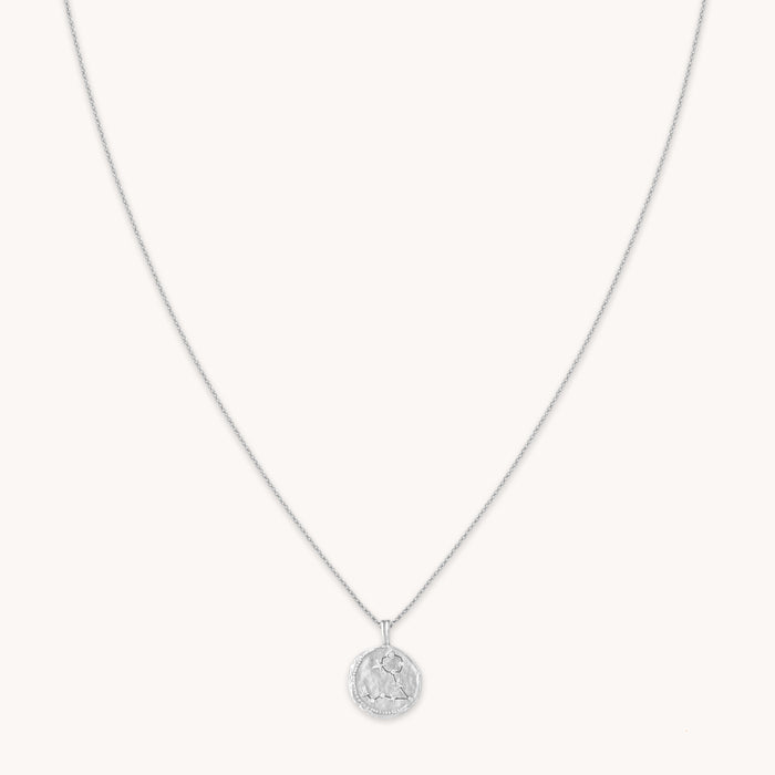 Pisces Zodiac Pendant Necklace in Silver