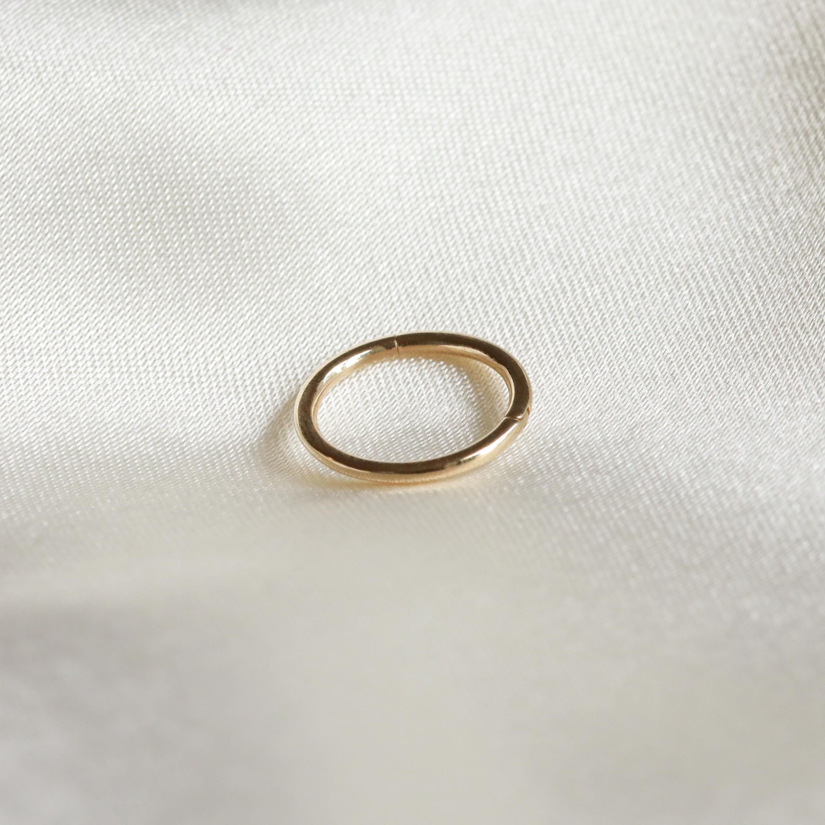 Solid Gold Simple Piercing Hoop