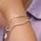 Cosmic Star Bar Bracelet in Silver worn with a tennis bracelet