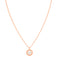 Rope & Pearl Pendant Necklace in Rose Gold