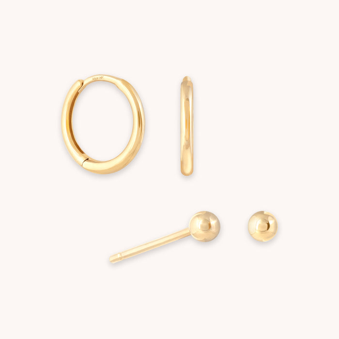 Essential Stacking Set in Solid Gold cut out