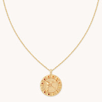 Sagittarius Bold Zodiac Pendant Necklace in Gold