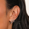 Illume Crystal 6.5mm, 8mm, 11.5mm Hoops in Silver worn