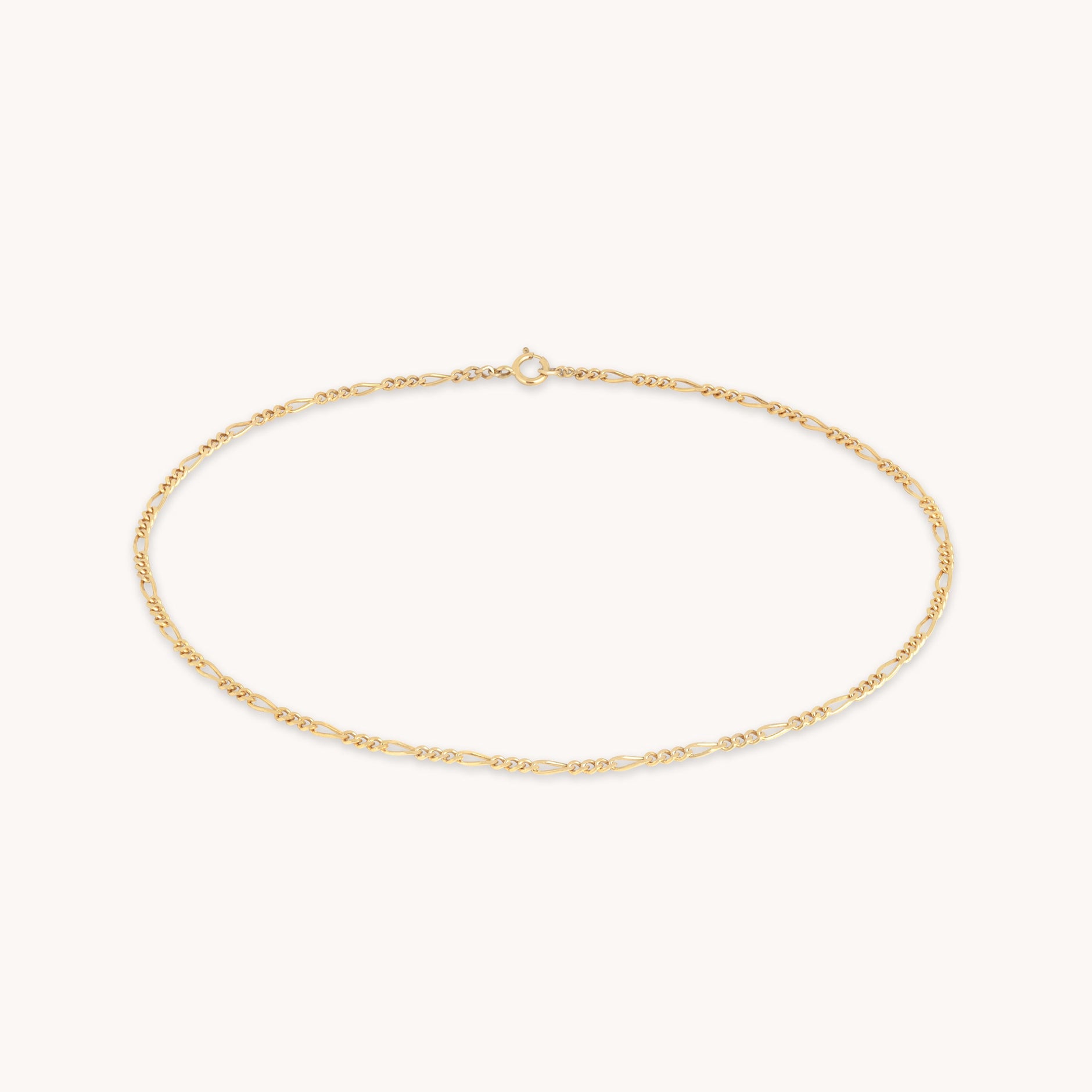 Soho Chain Anklet in Solid Gold