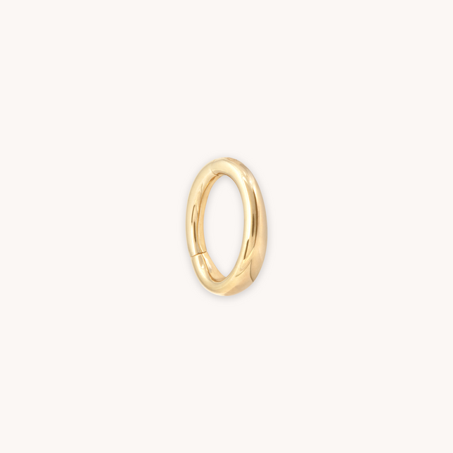 Solid Gold Graduated Rook Hoop cut out