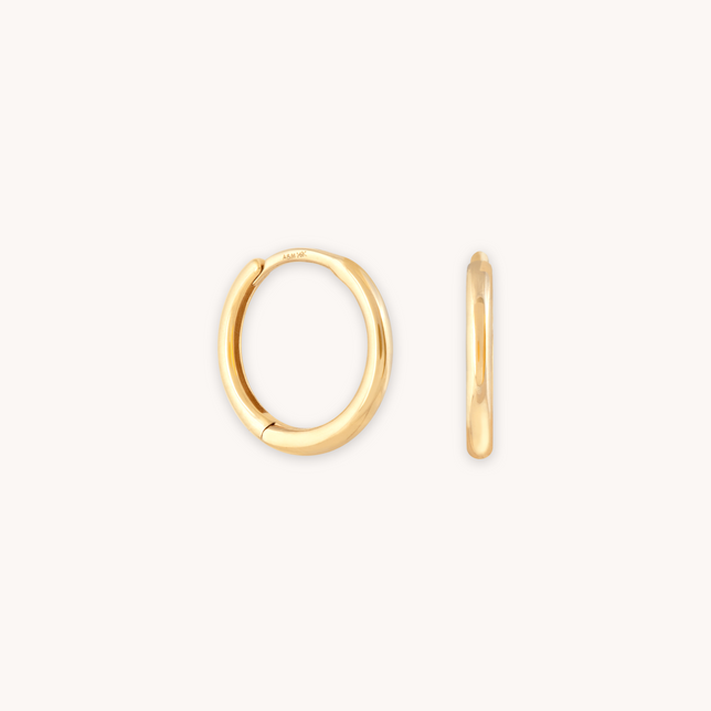 Simple Hoops in Solid Gold cut out