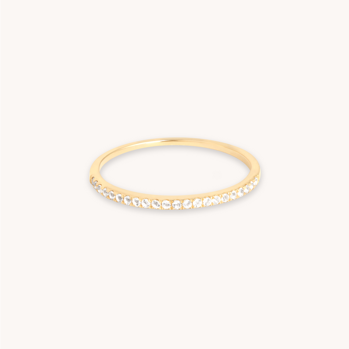 Topaz Eternity Ring in Solid Gold with 14CT solid gold label