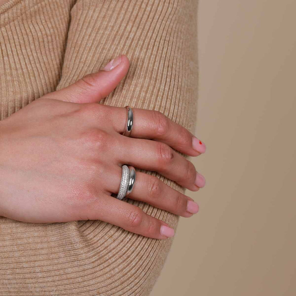 Glimmer Pave Dome Ring_worn