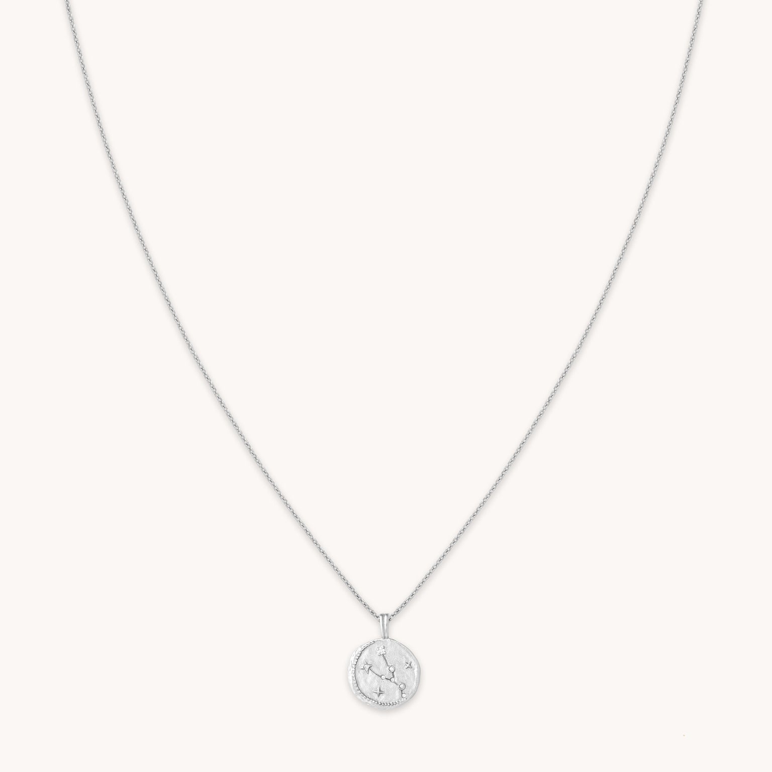 Taurus Zodiac Pendant Necklace in Silver