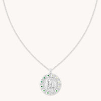 Virgo Bold Zodiac Pendant Necklace in Silver