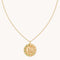 Virgo Bold Zodiac Pendant Necklace in Gold