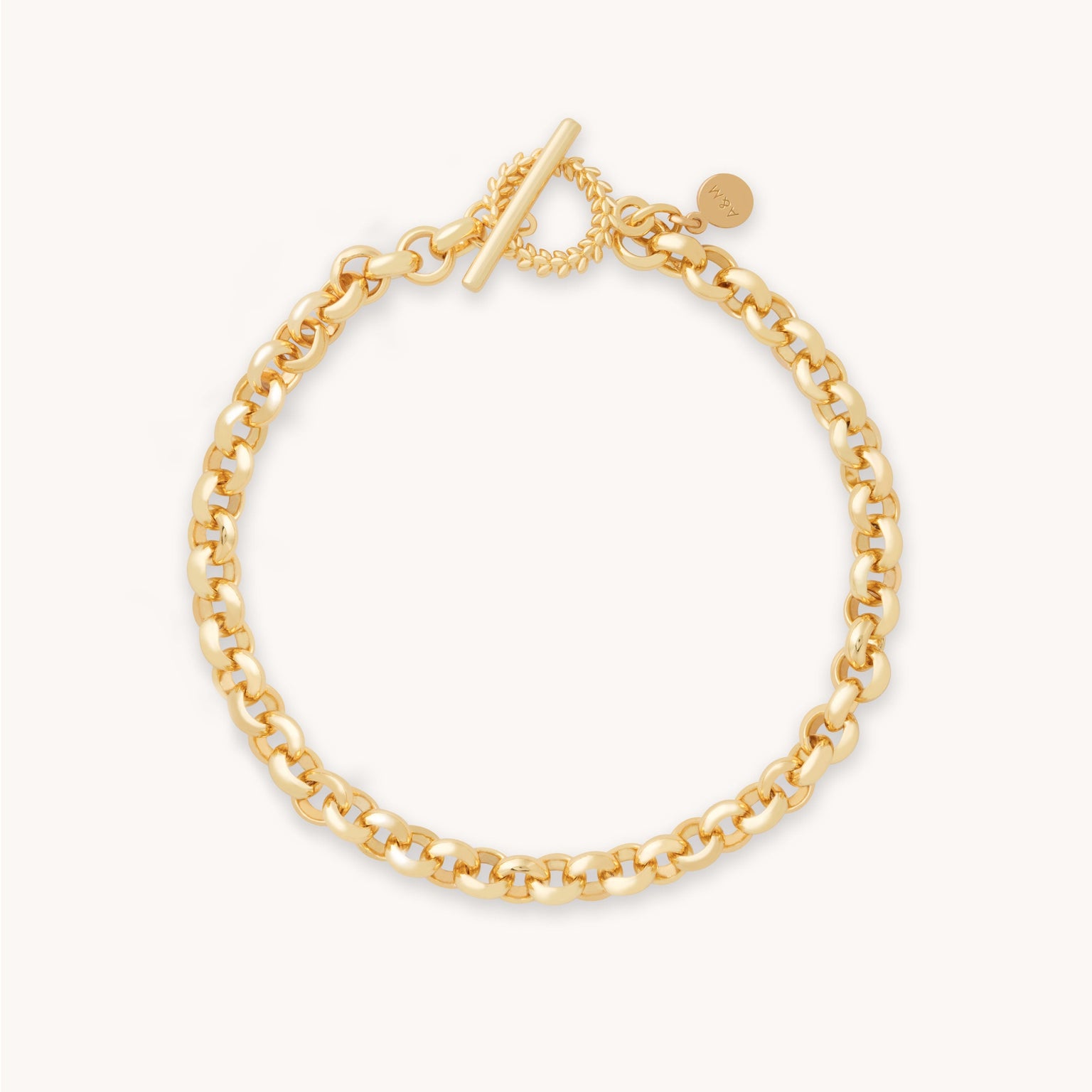 Wreath T-Bar Chunky Bracelet in Gold