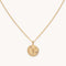 Cancer Zodiac Pendant Necklace in Gold