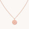 Aquarius Zodiac Pendant Necklace in Rose Gold