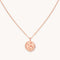 Aries Zodiac Pendant Necklace in Rose Gold