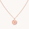 Cancer Zodiac Pendant Necklace in Rose Gold