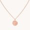 Gemini Zodiac Pendant Necklace in Rose Gold