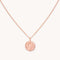 Libra Zodiac Pendant Necklace in Rose Gold