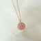 Aries Zodiac Pendant Necklace in Rose Gold